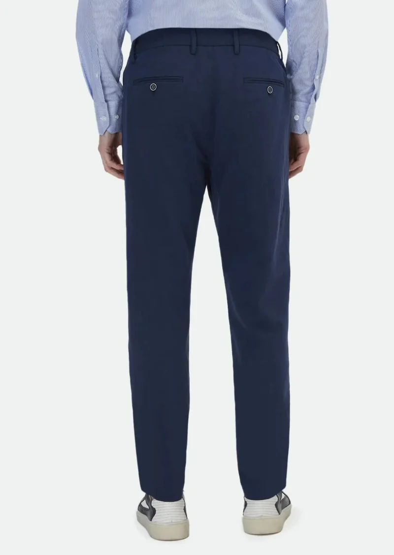 رامسي بنطال رياضي مريح بلون أزرق داكن مصنوع من مزيج القطن