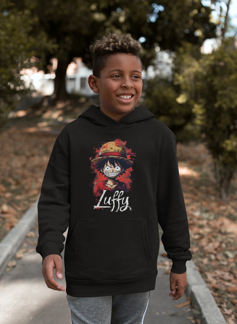 ZOOM Luffy In OnePiece Hoodie Black 