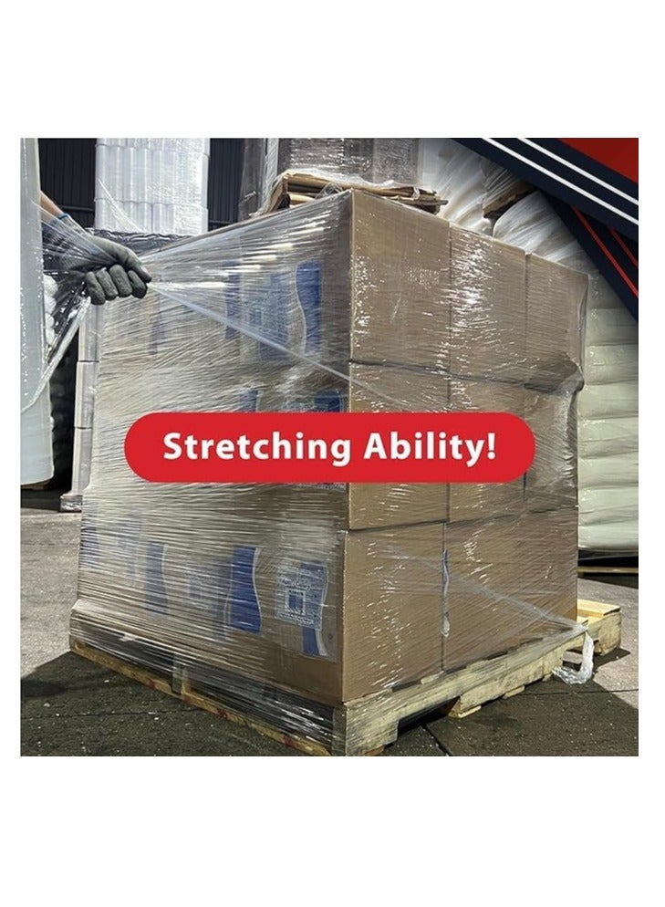 Clear Stretch Wrap Durable Self Adhesive Strong Cling Film Heavy Duty Waterproof Tear Resistant Plastic Wrapping Roll 2200g for Packaging Shifting Home Office Warehouse Store Use - Image 4