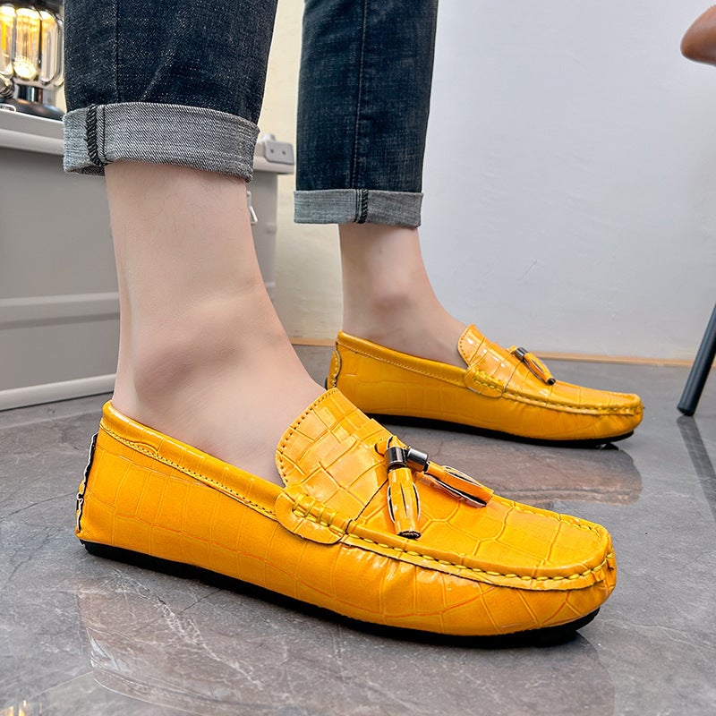 Large Size Tassel Beanie Men'S Loafers 2024 Spring & Fall New Men'S Beanie British Style Slip-On Leather Shoes - Image 5