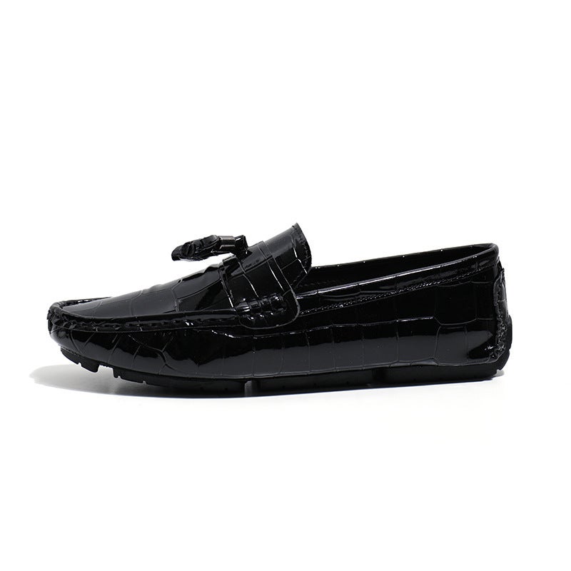 Large Size Tassel Beanie Men'S Loafers 2024 Spring & Fall New Men'S Beanie British Style Slip-On Leather Shoes - Image 1