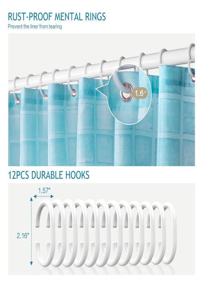 Vimorco Shower Curtain, Blue Shower Curtains for Bathroom Waterproof Quick-Dry Polyester Fabric, Bathroom Curtains Set, Bath Curtain Decor, 72''x 72'', Mindset is Everything, Goldfish - Image 5