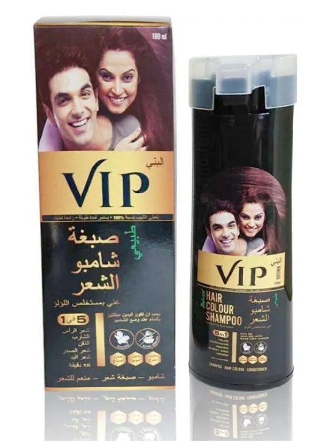 VIP Natural Hair Colour shampoo 5 in 1 - 180ml