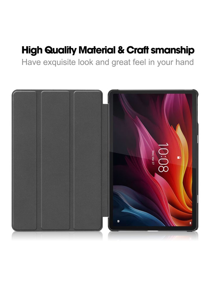 For Lenovo Tab K11 Plus Shockproof Case Leather Stand Tablet Cover - Black - Image 2