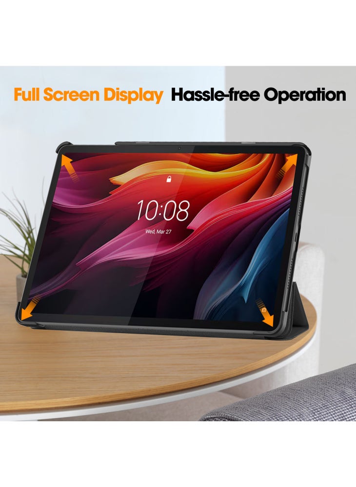 For Lenovo Tab K11 Plus Shockproof Case Leather Stand Tablet Cover - Black - Image 5