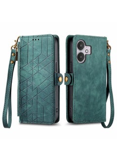 erorex Case For Xiaomi Redmi 13C 5G Geometric Zipper Wallet Side Buckle Leather Phone Case  - Image 1