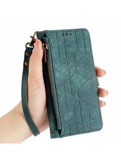 erorex Case For Xiaomi Redmi 13C 5G Geometric Zipper Wallet Side Buckle Leather Phone Case  - Image 5