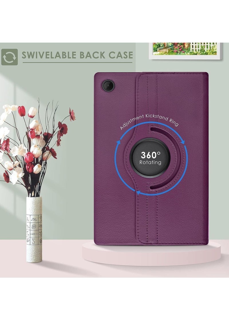 Case Compatible with Galaxy Tab A8 10.5" Case (SM-X200/X205/X207), Galaxy Tab A8 Case 10.5 inch,Auto Sleep/Wake 360° Rotating Stand Folio Leather Case for Tab A8 2022 (Purple) - Image 4