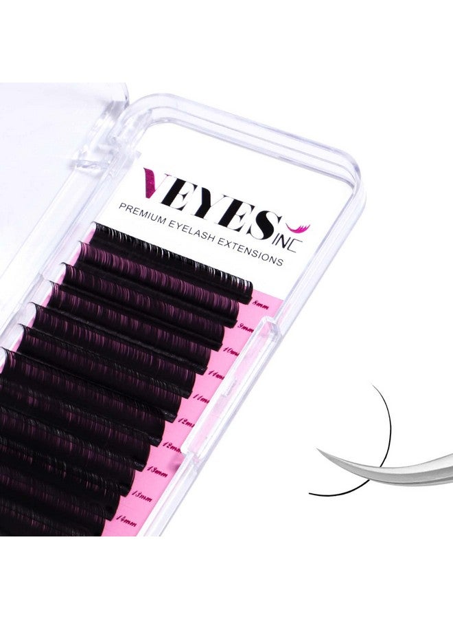 VEYES INC Eyelash Extension Supplies Classic Volume Lash Extensions Mixed Tray 0.15 D Curl 816Mm, Premium Mink Silk Individual Lashes Soft Matte Black Salon Use. - Image 1