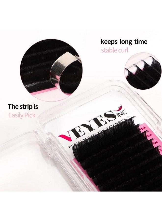 VEYES INC Eyelash Extension Supplies Classic Volume Lash Extensions Mixed Tray 0.15 D Curl 816Mm, Premium Mink Silk Individual Lashes Soft Matte Black Salon Use. - Image 3