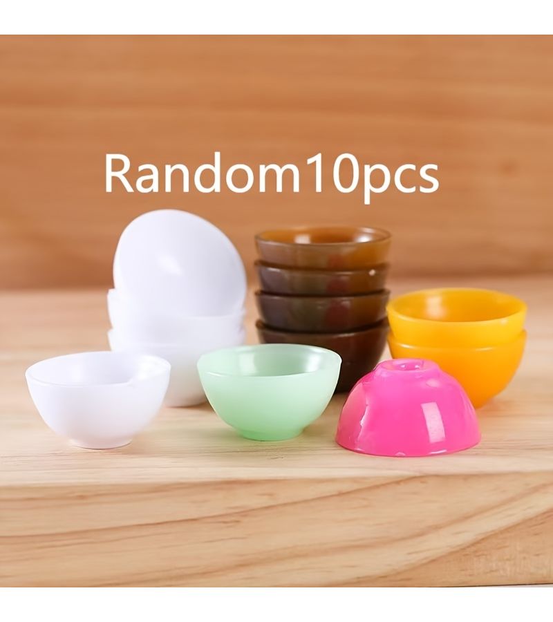 Dollhouse Miniature Kitchen Tableware 10pcs Random Food Play Bowl Scene Model Ornaments Toy Accessories - Image 4
