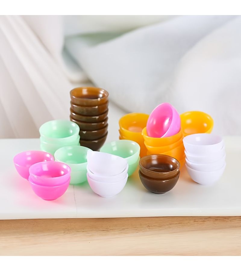 Dollhouse Miniature Kitchen Tableware 10pcs Random Food Play Bowl Scene Model Ornaments Toy Accessories - Image 1