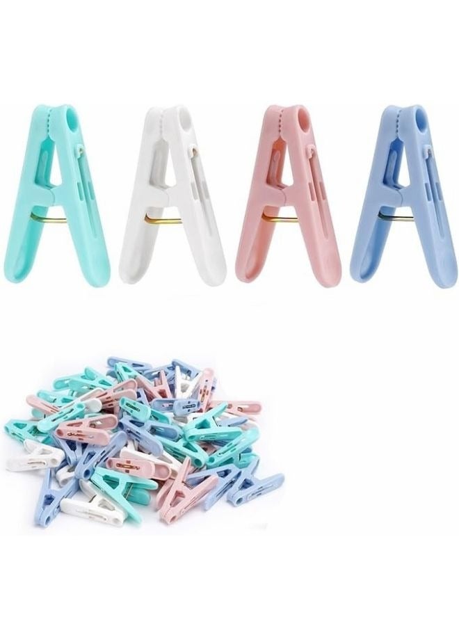 Plastic Clothes Pegs 50 Colored Clothes Pegs Mini Clothes Pegs for Hanging Clothes Clothes Pegs Kitchen Drying Pegs. - Image 1