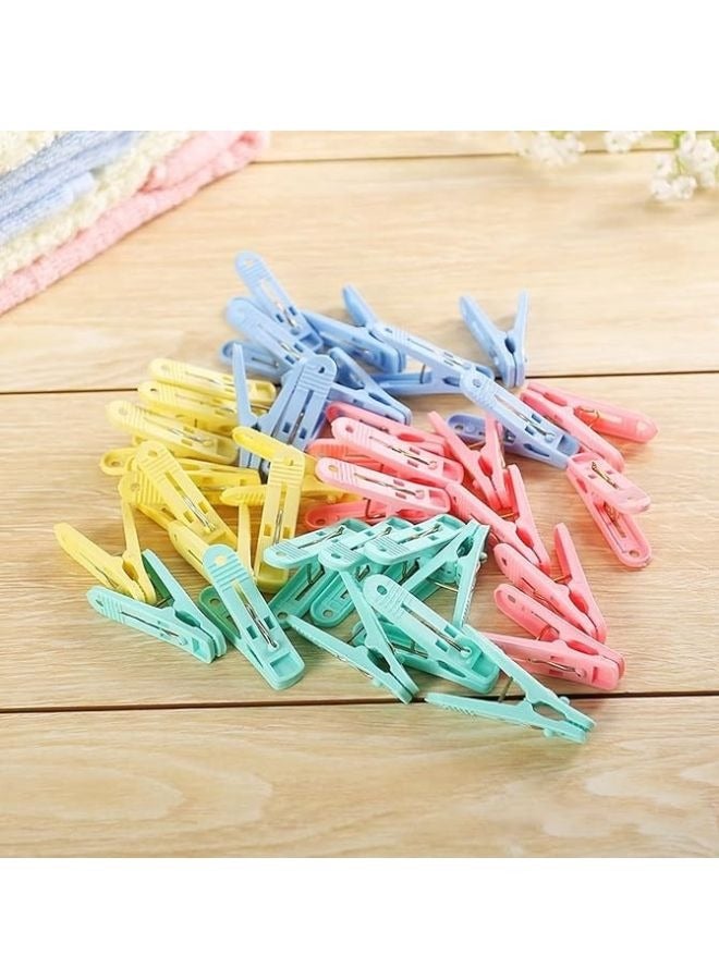 Plastic Clothes Pegs 50 Colored Clothes Pegs Mini Clothes Pegs for Hanging Clothes Clothes Pegs Kitchen Drying Pegs. - Image 2