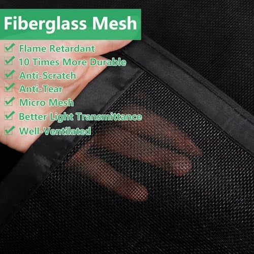 RELIANCER Fiberglass Magnetic Door Screen,Fit Door Size 34"x94.5",Auto Close Screen Door Mesh w/Magnets,Patio Doorway Net Screens,Self-Closing Doors Cover,Anti Mosquito Doorway Curtain,Mesh Partition - Image 3