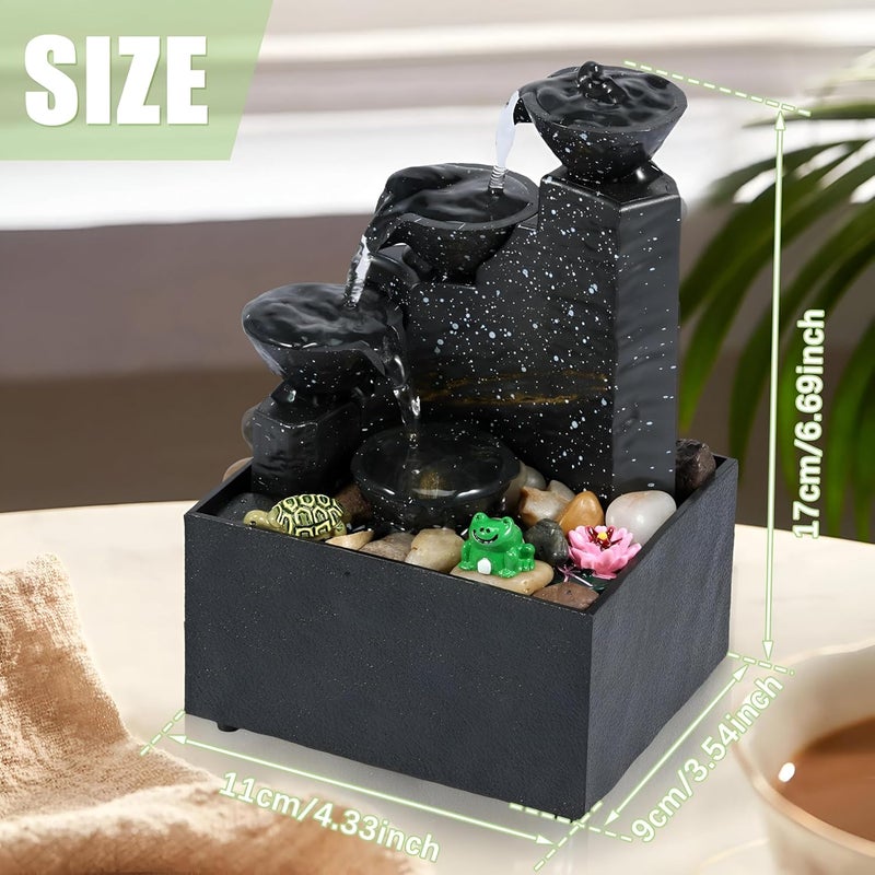 Waterfall - Tranquil Indoor Fountain for Stress Relief and Meditation, Features Mini Pool Design with Natural River Rocks for a Serene Atmosphere (model 6) - Image 2