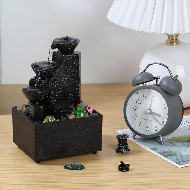 Waterfall - Tranquil Indoor Fountain for Stress Relief and Meditation, Features Mini Pool Design with Natural River Rocks for a Serene Atmosphere (model 6) - Image 4