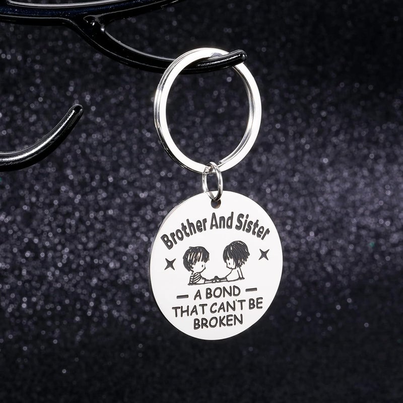 Aizza Beata Funny Brother Sister Gift Birthday Christmas Keychain for Sister from Brother Graduation Gift for Big Little Brother from Little Big Sister Brother in Law Gift Stocking Stuffer - Image 5