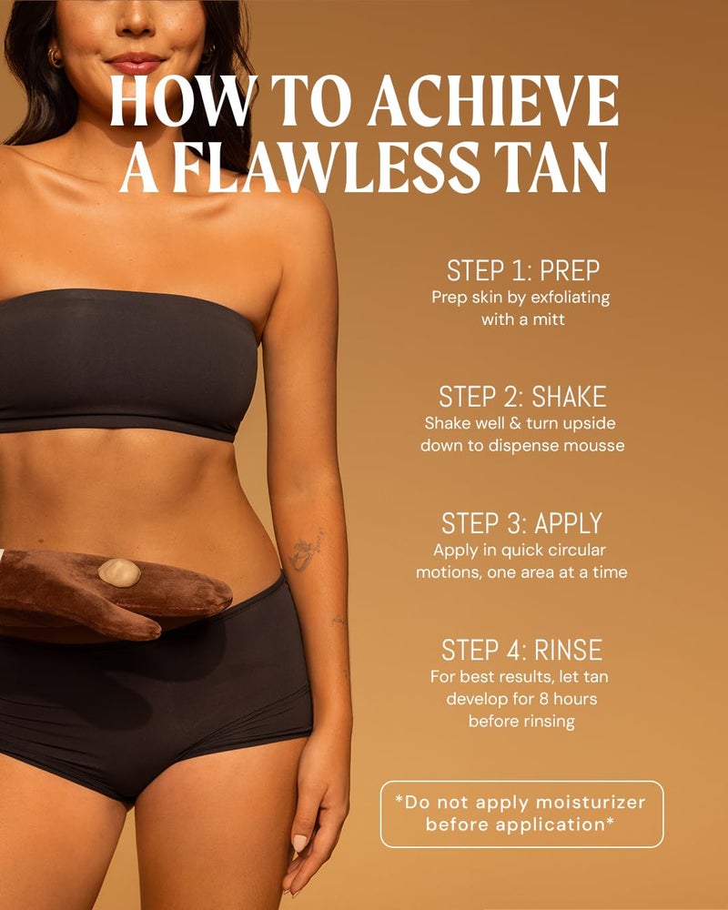 Peta Jane Medium Tanning Mousse 7oz - Sunless Self-Tanner for a Natural, Streak-Free, Organically Derived, Lightweight & Fast Absorbing, Non-Sticky, For All Skin Types, Vegan & Cruelty-Free - Image 3