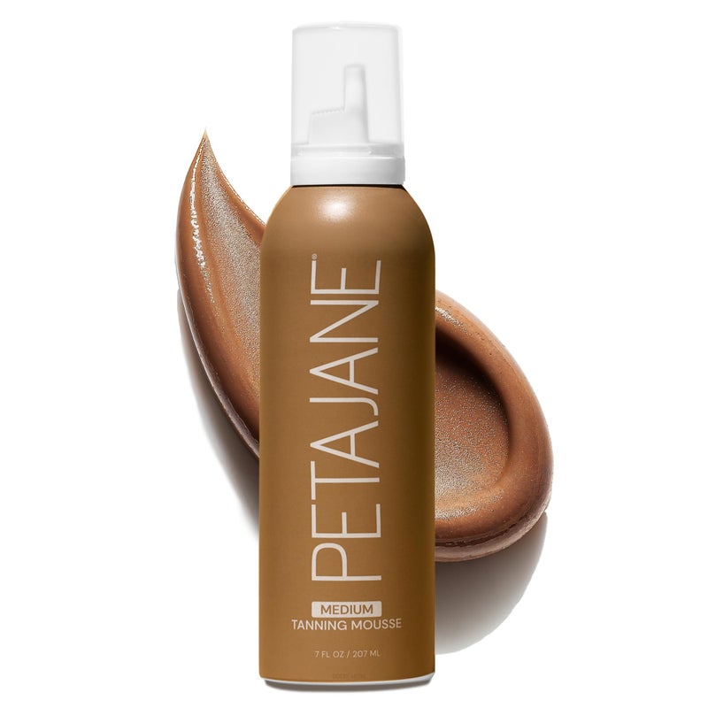 Peta Jane Medium Tanning Mousse 7oz - Sunless Self-Tanner for a Natural, Streak-Free, Organically Derived, Lightweight & Fast Absorbing, Non-Sticky, For All Skin Types, Vegan & Cruelty-Free - Image 1
