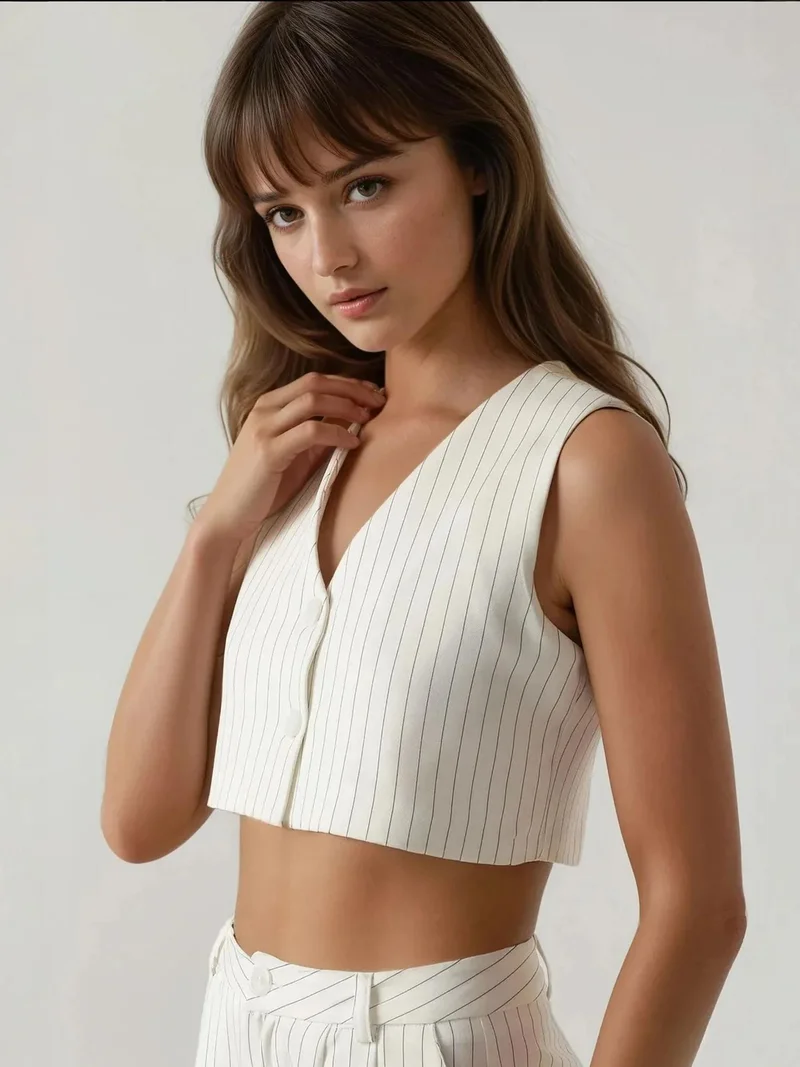 زوبعة صدرية قصيرة مخططة من مجموعة بيكا