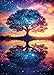 Larkipuzz Colorful Starry Night Tree Jigsaw Puzzle 1000 Piece for Adult Beautiful Galaxy Nature Landscape Jigsaw Puzzles Aesthetic Plant Pretty Scenery Puzzle - Image 2