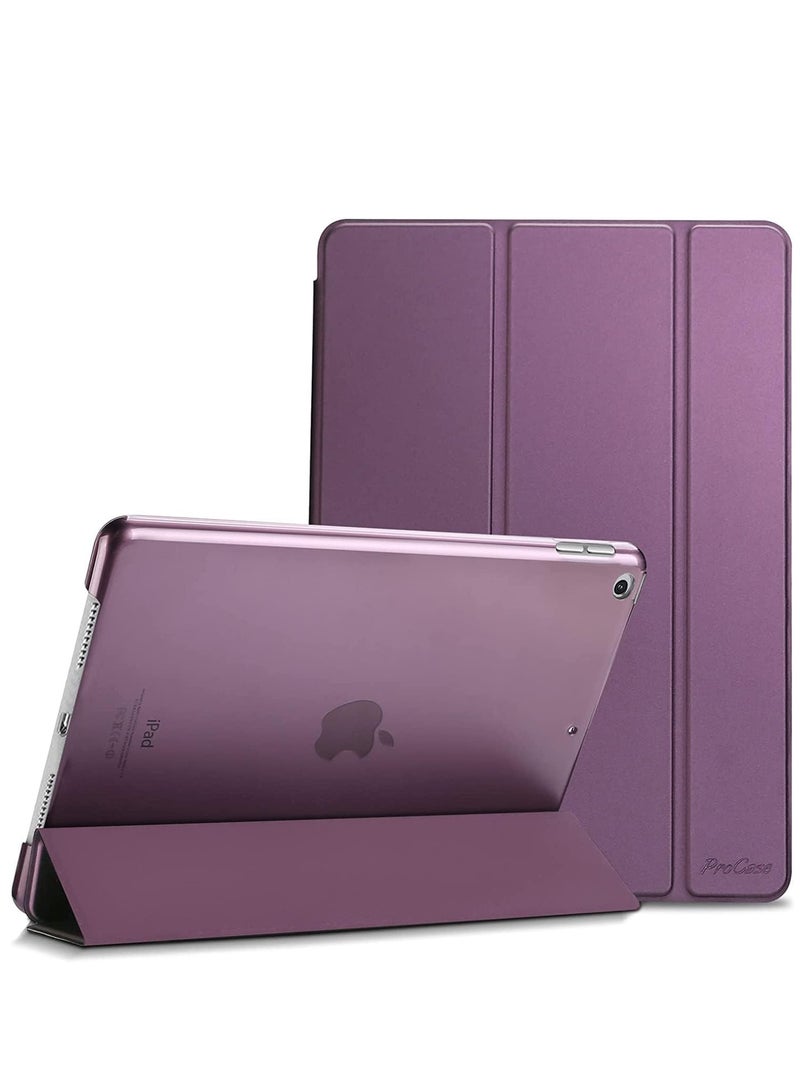 ELTRAZONE iPad 10.2 Case - Slim Stand Hard Back Shell Protective Smart Cover for iPad 9th (2021), 8th (2020), & 7th (2019) Generation - Purple - Image 1