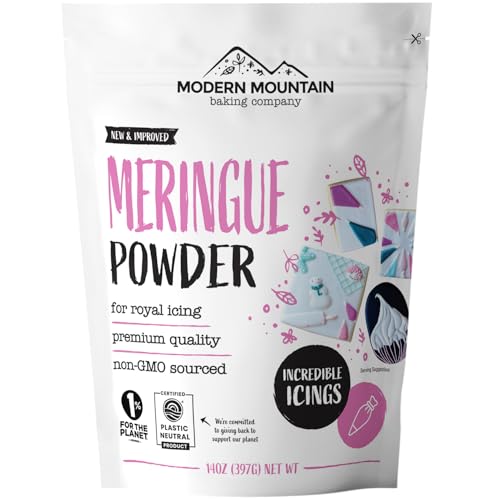 MODERN MOUNTAIN Meringue Powder (14oz) For Royal Icing, Premium Quality, High Egg White Formula, Create Incredible Royal Icing or Frosting for Sugar Cookies, Naturally Flavored, Verified Gluten Free, Non-GMO Sourced - Image 1