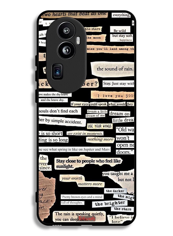 Tolwak Oppo Reno10 Pro Plus Protective Case Cover Quotes Stickers - Image 1