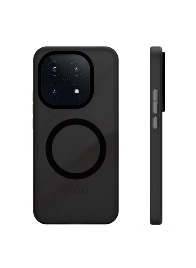 عام غطاء لـ iQOO 15 مزود بوظيفة الامتزاز المغناطيسي، غلاف صلب غير لامع فائق النحافة مقاوم للصدمات مع إطار TPU وغلاف سيليكون. - Image 1
