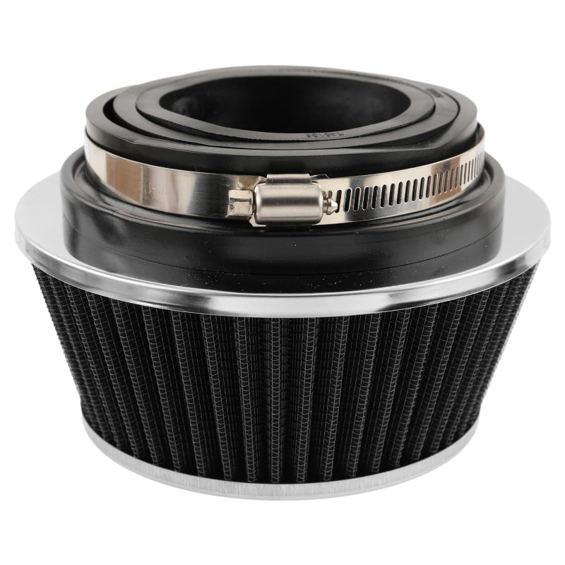 AUTOKAY Universal ClampOn Air Filter Round Reverse Tapered Washable Filter 3 in35 in4 in Flange ID 2625 in 67 mm Height 6 in 152 mm Base 475 in Top SPE8161 Black