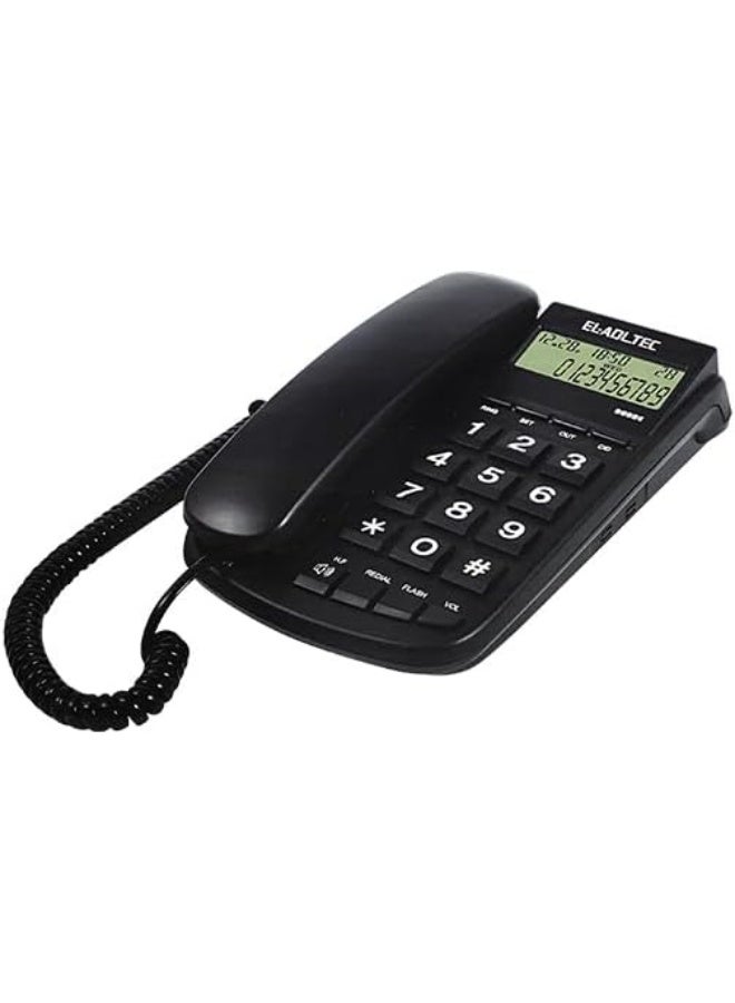 العدل تك هاتف أرضي سلكي رقمي من شركة العدل تك 888BE (أسود) - Image 3