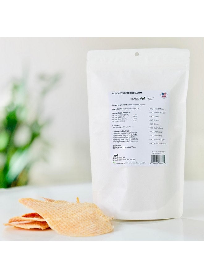 Black Fox BLACK FOX Dehydrated Chicken Breast Dog Treats | 4 oz Single Ingredient | 100% USDA Grade Chicken Jerky | All Natural | Sustainable - Image 2