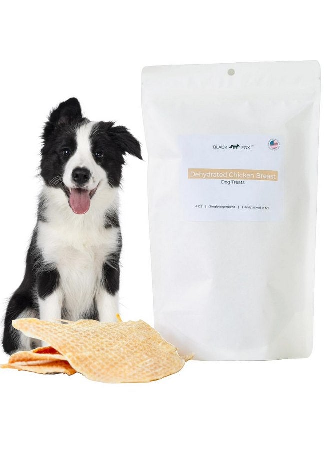 Black Fox BLACK FOX Dehydrated Chicken Breast Dog Treats | 4 oz Single Ingredient | 100% USDA Grade Chicken Jerky | All Natural | Sustainable - Image 1