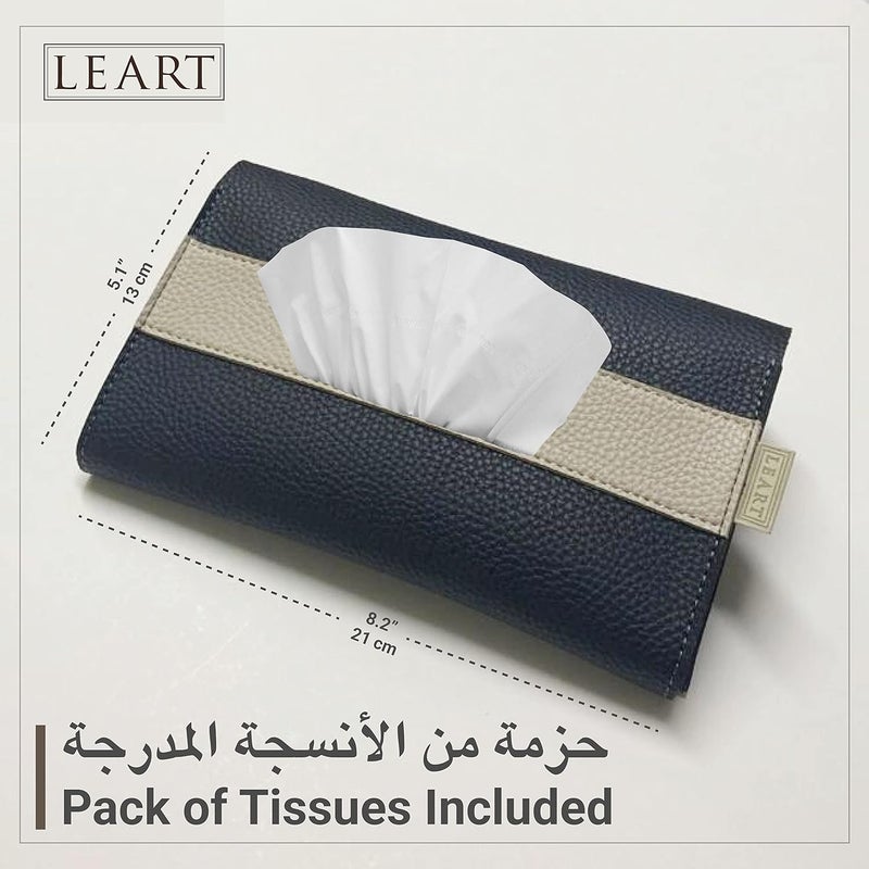 LEART Car Tissue Holder Leather – Visor Tissue Box Holder for Car | Tissue Box for Car | Car Accessories Interior | Car Tissue Box | Visor Tissue Box Holder (Black Visor) - Image 5
