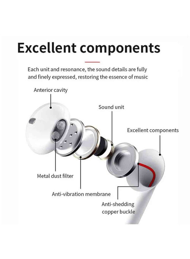Earldom ET-E43 Wired Stereo Earphones with Mic 3.5mm Jack In-Ear Headphones with HD Sound, Deep Bass & Inline Control Universal Compatibility for Mobile, Tablet & Laptop White - Image 4