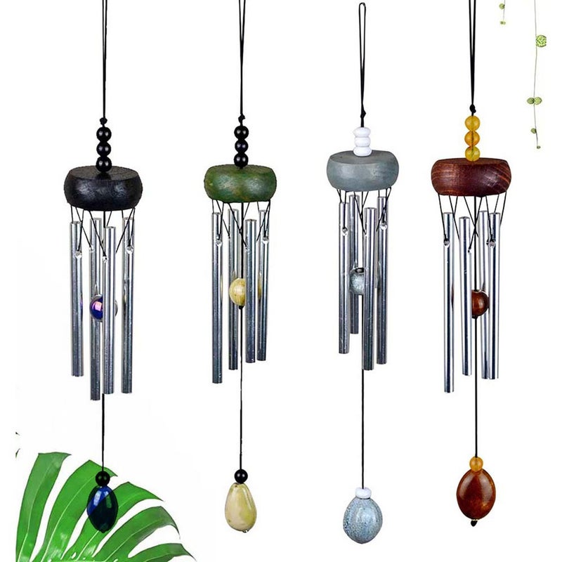 Mini Solid Wood Metal Solid Aluminum Pipe Wind Bell Hanging Decoration Bedroom Bedside Car Decoration Hanging Decoration Graduation Season Gift - Image 2