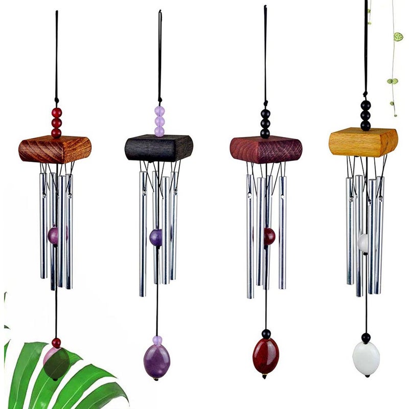 Mini Solid Wood Metal Solid Aluminum Pipe Wind Bell Hanging Decoration Bedroom Bedside Car Decoration Hanging Decoration Graduation Season Gift - Image 3