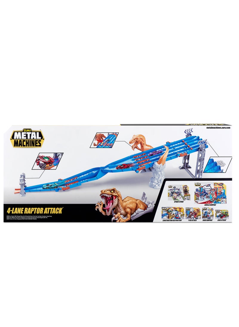 ZURU - METAL MACHINES 4-Lane Raptor Attack Trackset For Ages 4+ - Image 1