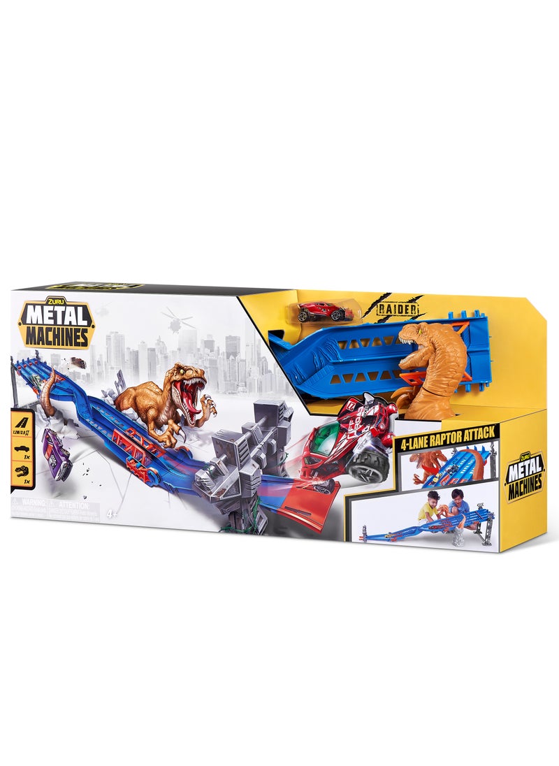 ZURU - METAL MACHINES 4-Lane Raptor Attack Trackset For Ages 4+ - Image 1