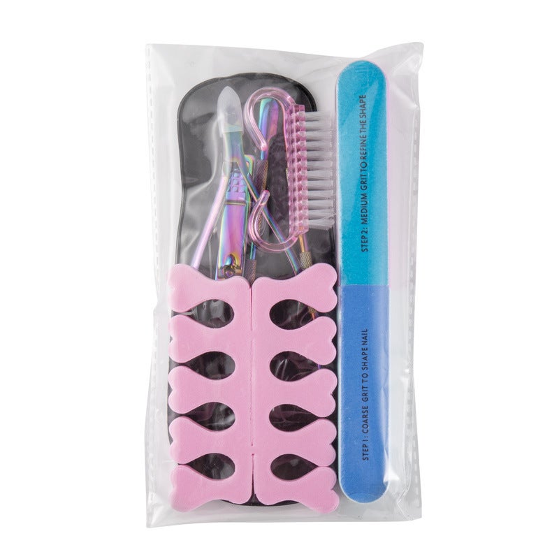 Stainless Steel Color Titanium Multi-Piece Nail Art Tool Armor-Removing Steel Push Manicure Nail Art Tool Set Nursing Kit - Image 4