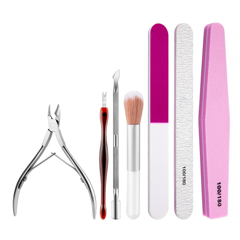 Stainless Steel Color Titanium Multi-Piece Nail Art Tool Armor-Removing Steel Push Manicure Nail Art Tool Set Nursing Kit - Image 1