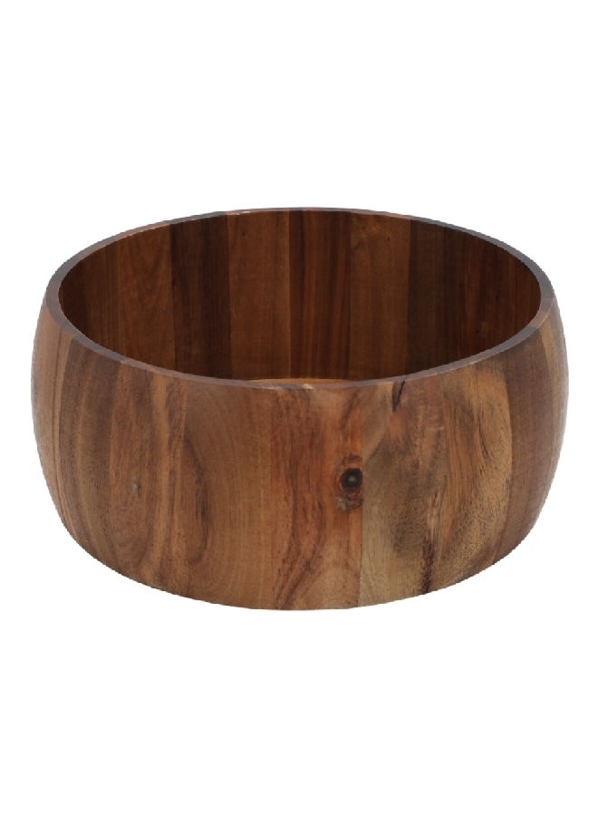 Bien Servi Elegant Design Round Acacia Salad Bowl Dark Brown 24.5 x 10 cm SB00324A