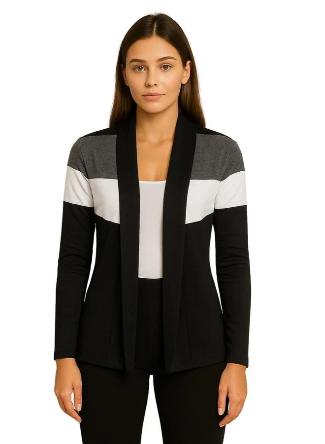 بوز كارديجان مفتوح بألوان متدرجة