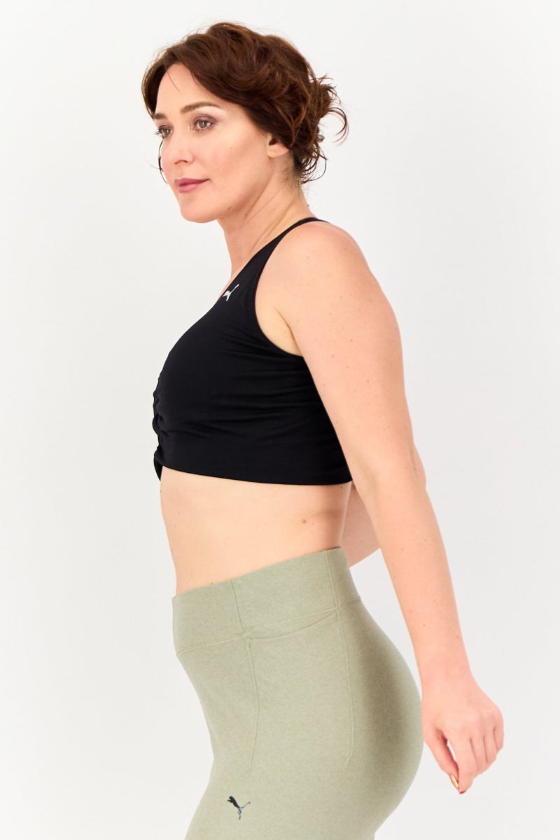 PUMA Women Plus Size Brand Logo Padded Sports Bra, Black - Image 4