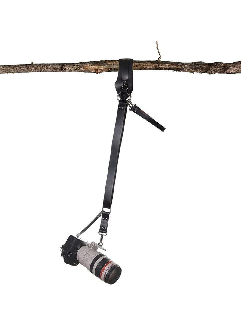 VTS Leather Dual Camera Strap with Snap Shackle Hooks | Perfect Double Camera Belt. - Image 1