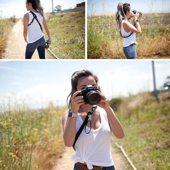 VTS Leather Dual Camera Strap with Snap Shackle Hooks | Perfect Double Camera Belt. - Image 4