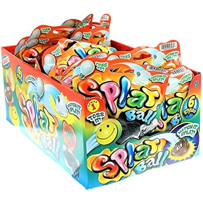 Ja-Ru Splat Ball Sticky & Stretchy (Pack of 24) and 1 Bouncy Ball Egg, Eye, Poo, Frog, Emoji & Pig. 5303-24p - Image 2
