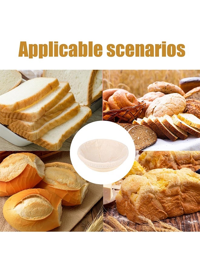 HY 2 Pcs Bread Proofing Basket Cloth Liner Baking Dough Basket Cover Natural Rattan Banneton Proofing Cloth for Bakery Home Baking, about 10 inch - Image 5