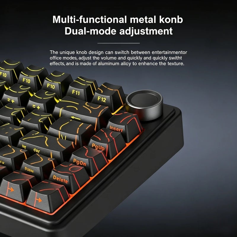 Aula F75 HE Hall Effect Magnetic Switch Keyboard, 4000mAh, Hot Swap, Gasket, Tri-Mode Wireless, Rgb, Pbt, Esports - Image 3
